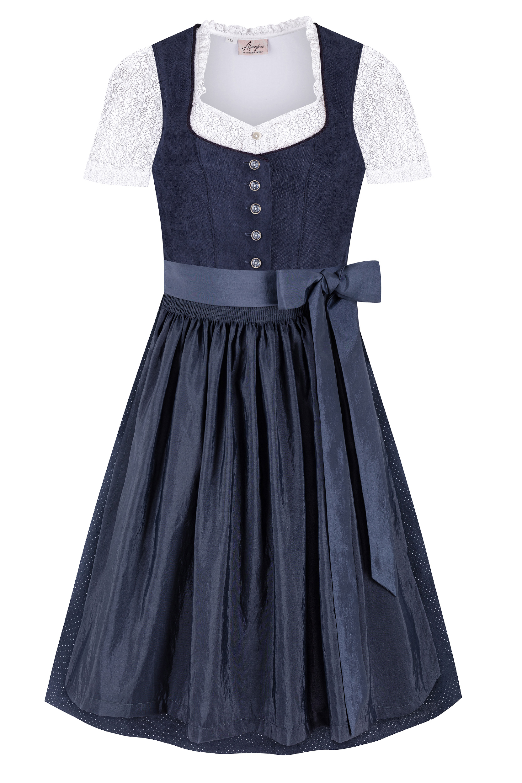 Costume Dirndl Per Ragazze Isar-Trachten 3 Pezzi - Vestito, Camicetta, Grembiule, Perfetto Per Oktoberfest, Matrimoni, Feste Tradizionali