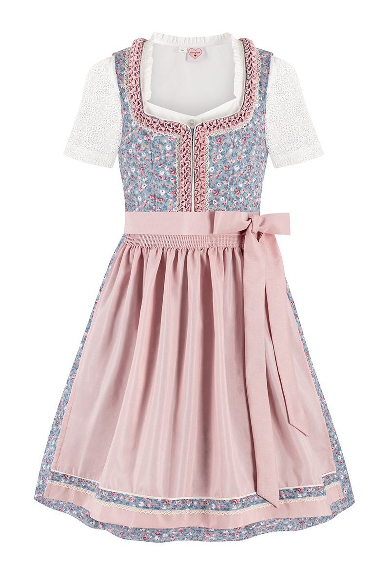 Kinderdirndl Set Miri hellgrau grau Trachtenset 3-tlg. Krüger Kinderdirndl Set Miri hellgrau grau Trachtenset 3-tlg. Krüger