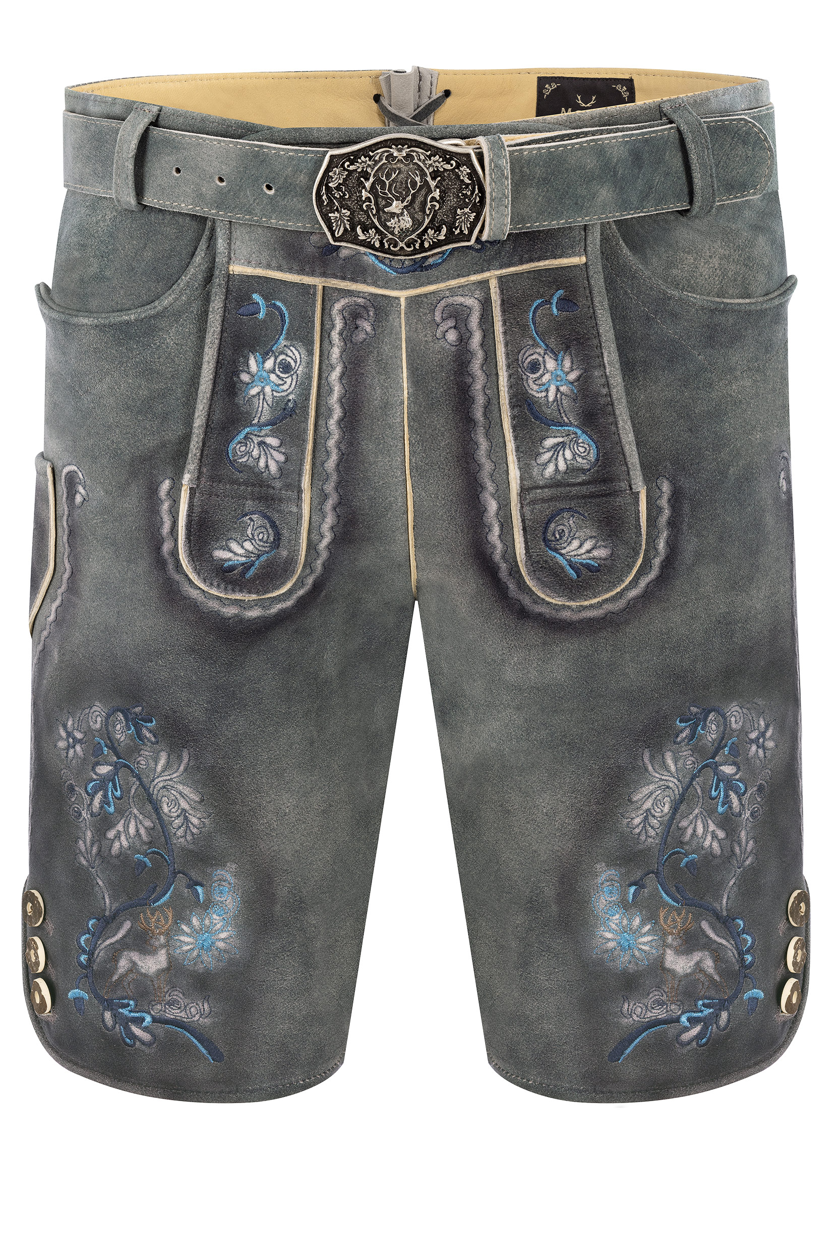 Lederhose HEINZ Blau Grau MOSER Trachten Und Dirndl lederhose-heinz-blau-grau-moser-trachten-und-dirndl