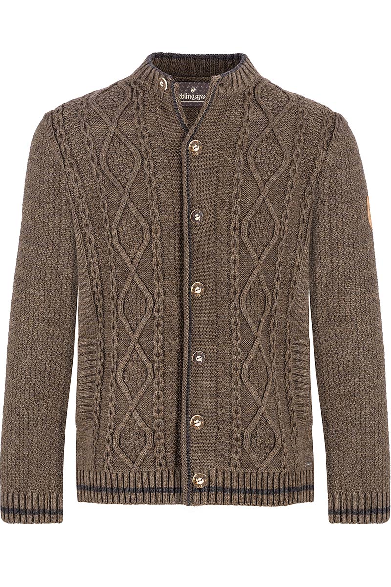 Trachtenstrickjacke Schurwolle Strickjacke Herren Trachten