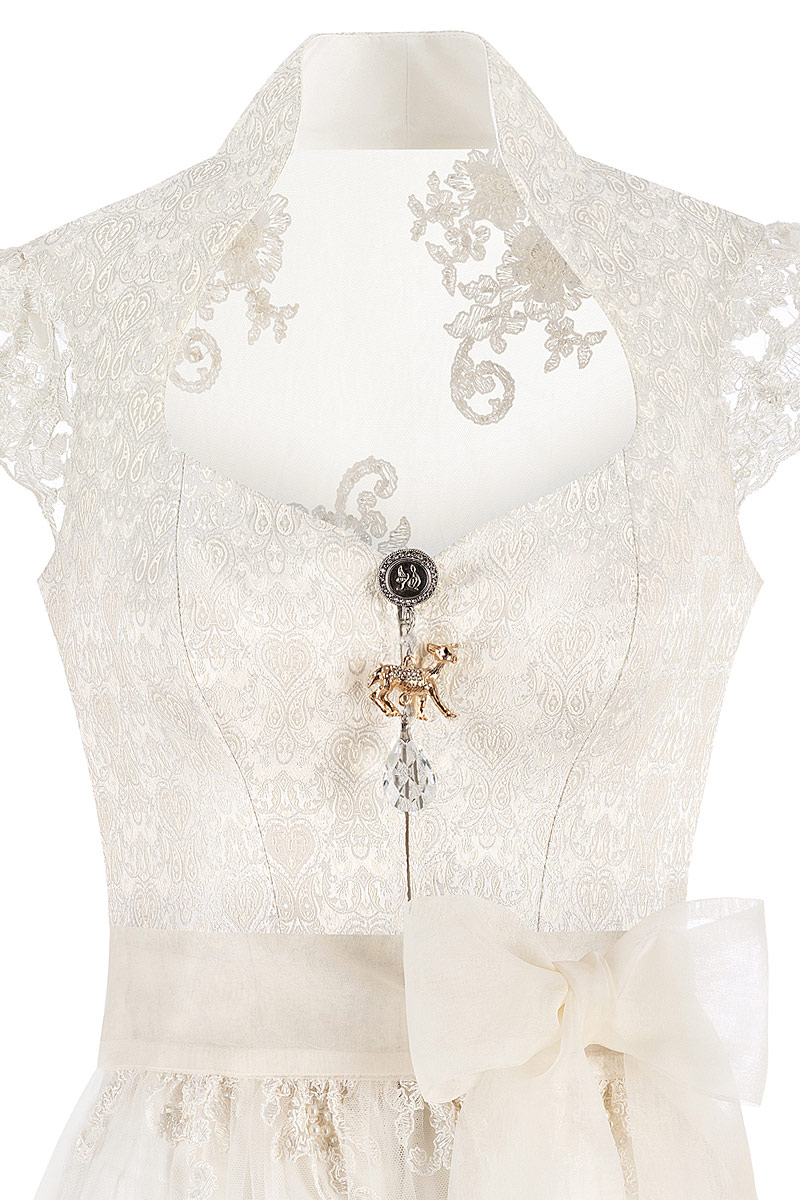 Hochzeitsdirndl midi 70 cm creme Rebecca 016418 | MOSER Trachten und Dirndl