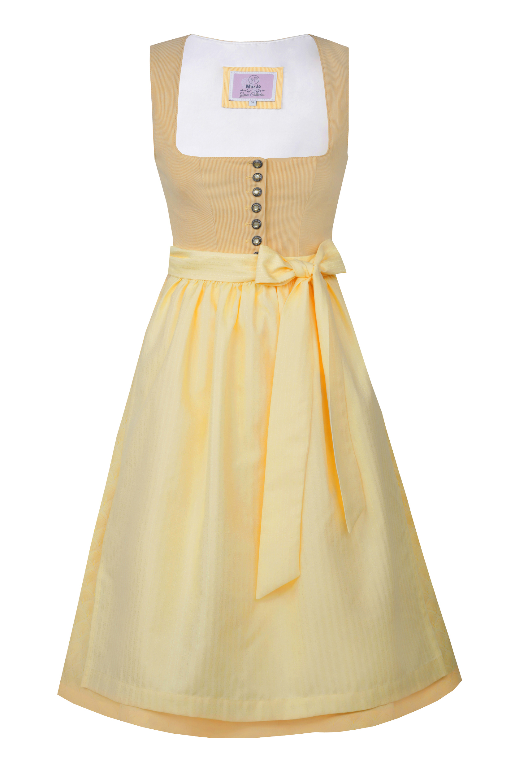 Dirndl OBING (65 cm) zitrone gelb | MOSER Trachten und Dirndl
